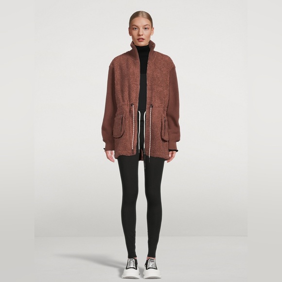 COPY - Varley Jacket Westwood Sherpa Brown Teddy Fleece Pockets Full Zip Women’… - Picture 1 of 16
